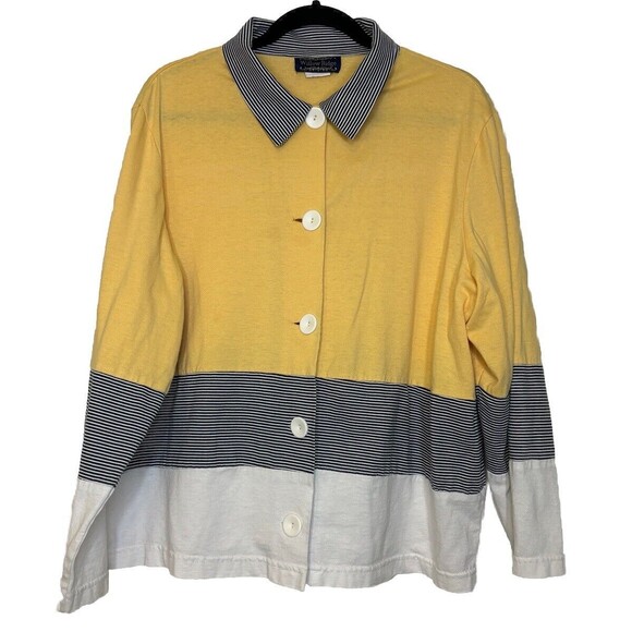 Vintage 90s Made in USA Willow Ridge 100% Cotton Button Down Cardigan Plus 1X - Picture 1 of 13